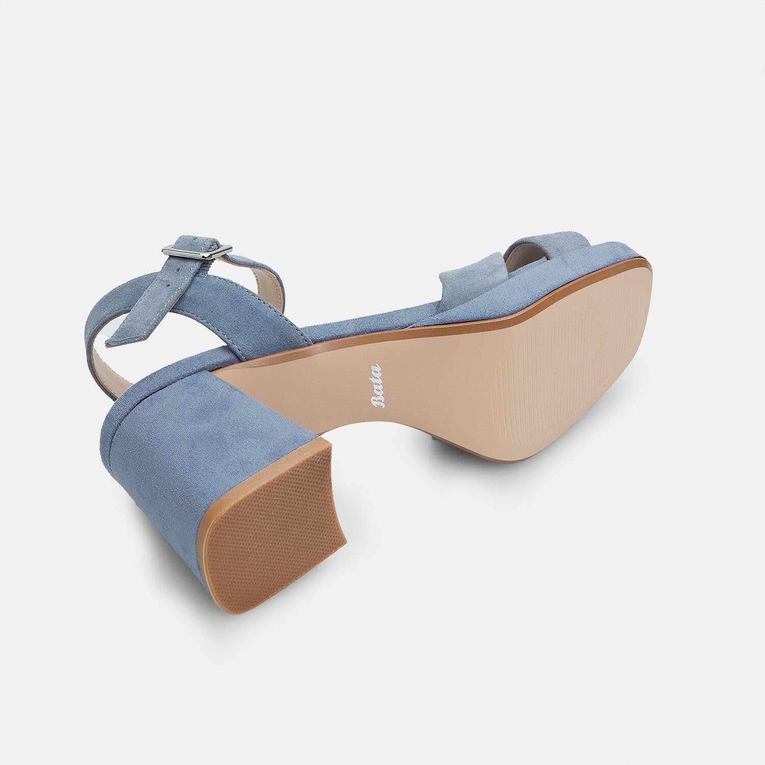 Bata Sandales daim femme talon 7 cm plateforme 1 cm