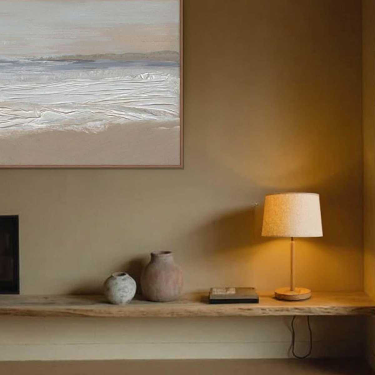 Andrea House Huahine tableau abstrait plage 70x150