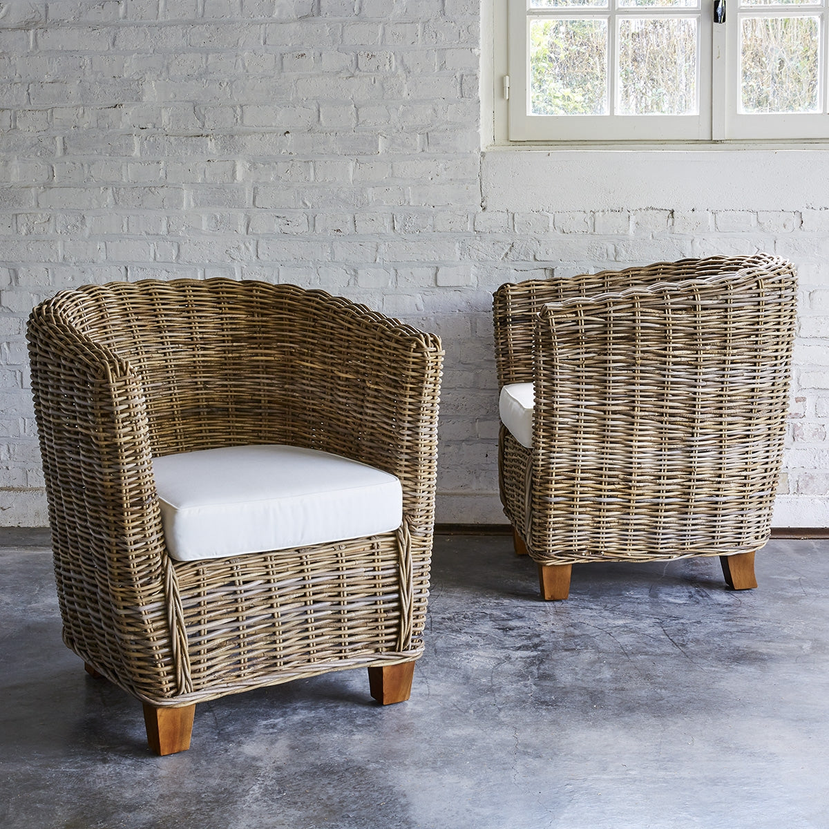 Berah Getah Musa fauteuil jardin kubu naturel lot de 2