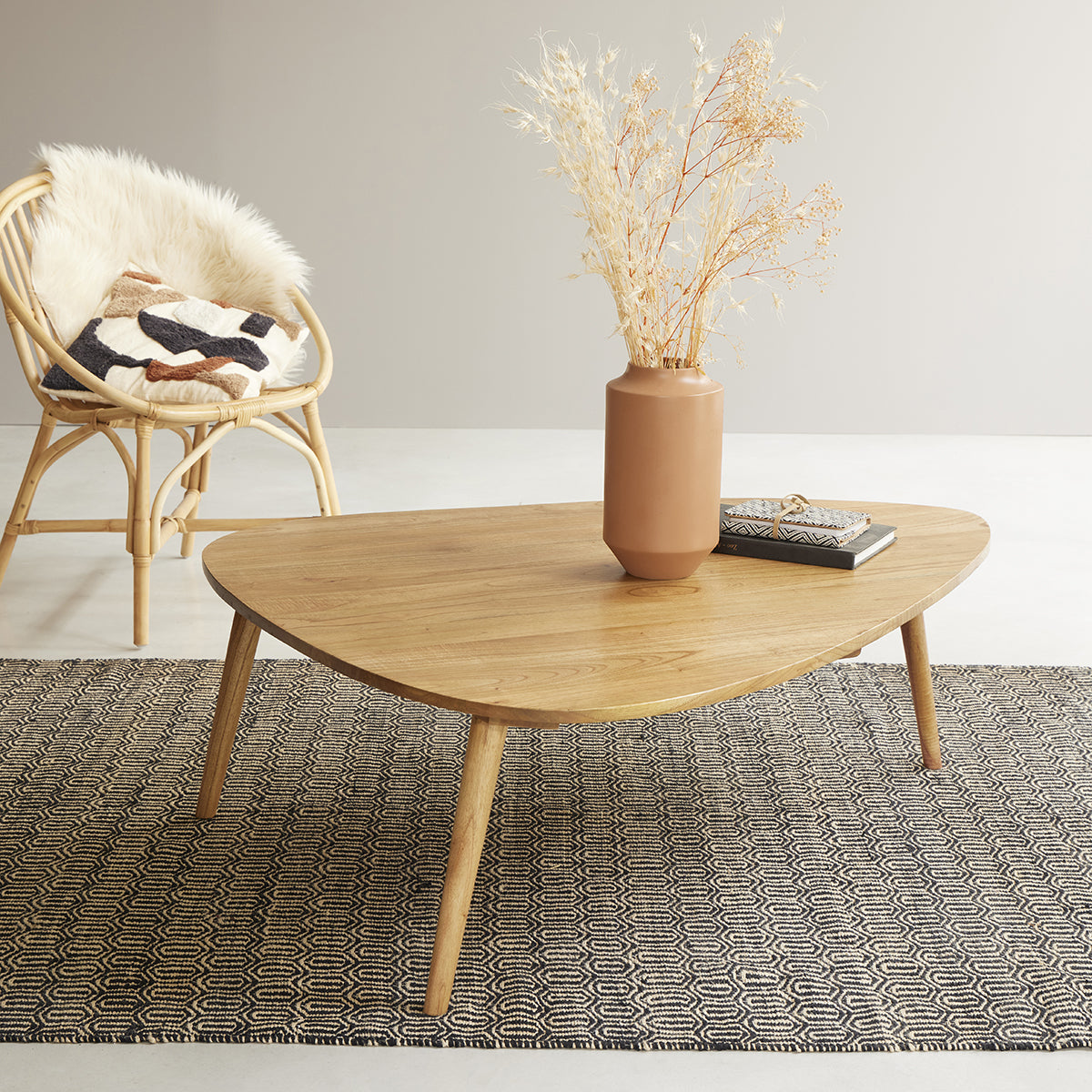 Berah Getah Salon ODDA table basse mindi 120 cm