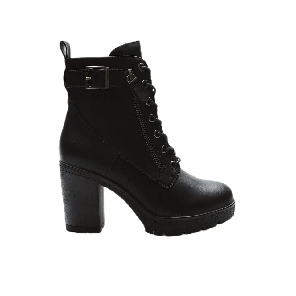 Bata Bottines femme à talon large confort ville