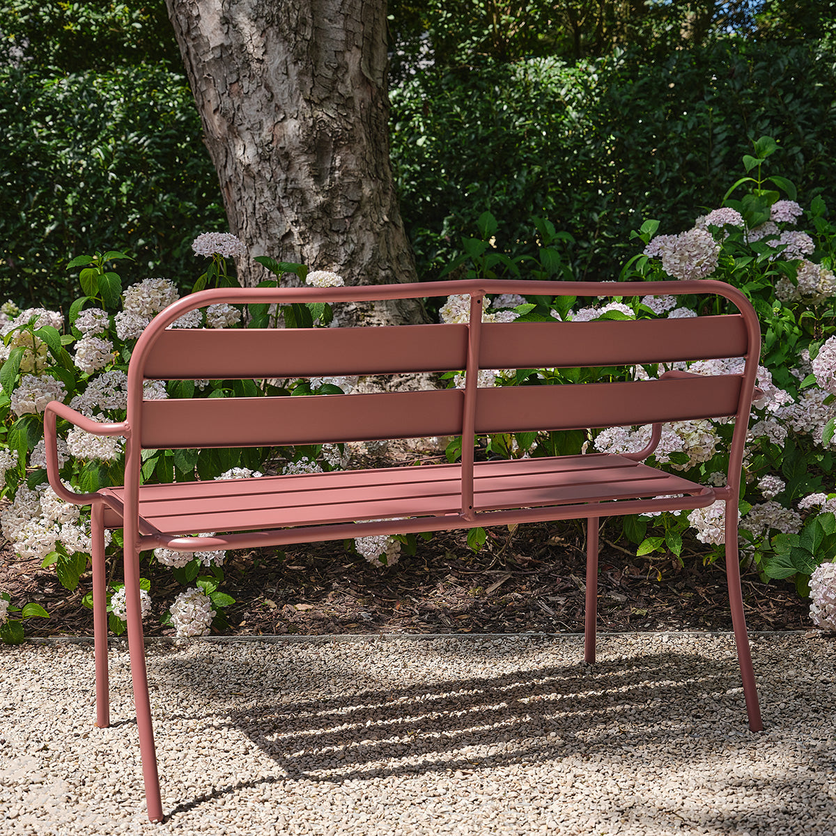 Berah Getah ZEPHIR banc jardin alu framboise 118 cm