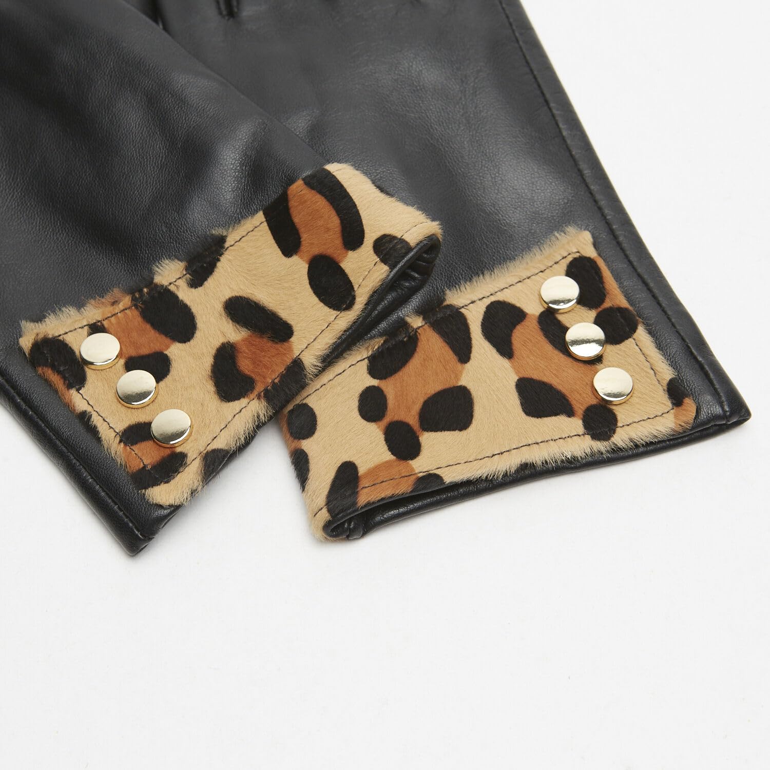 Bata Gants cuir détail animalier