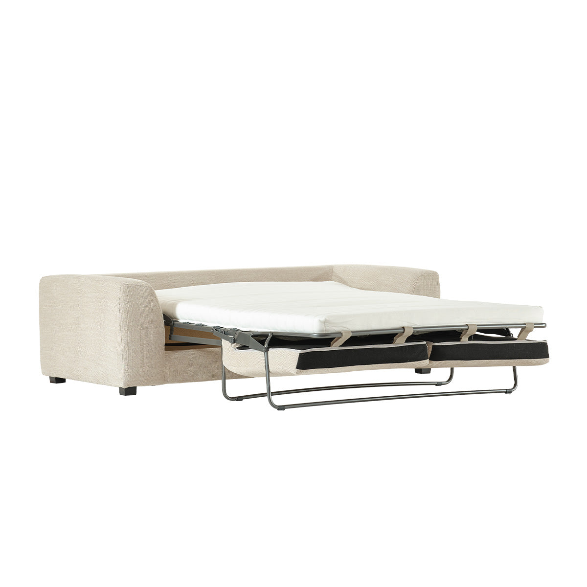 Berah Getah EDMOND canapé convertible 3 places beige chiné