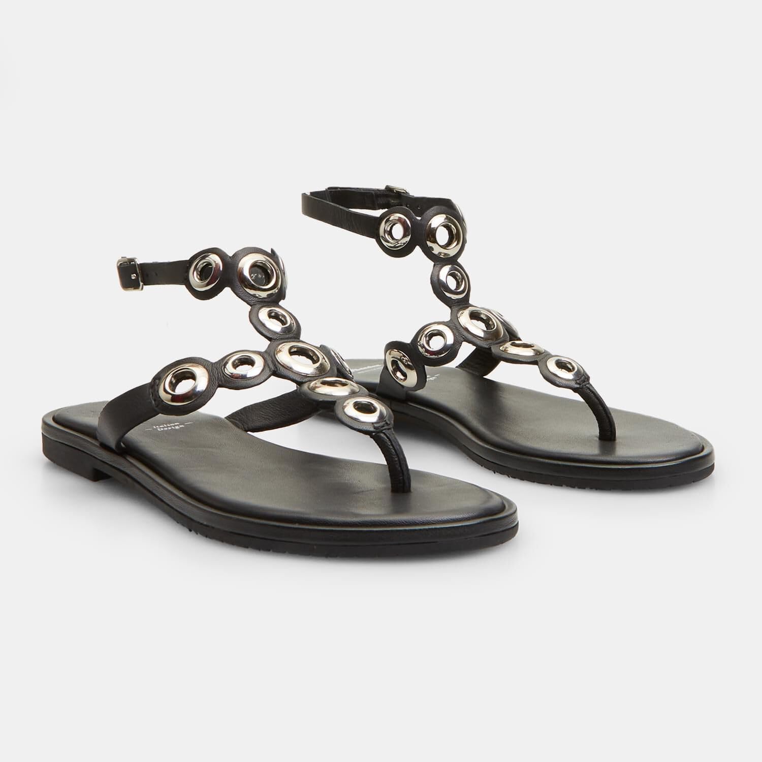 Bata Sandales cuir sandale femme plate confort