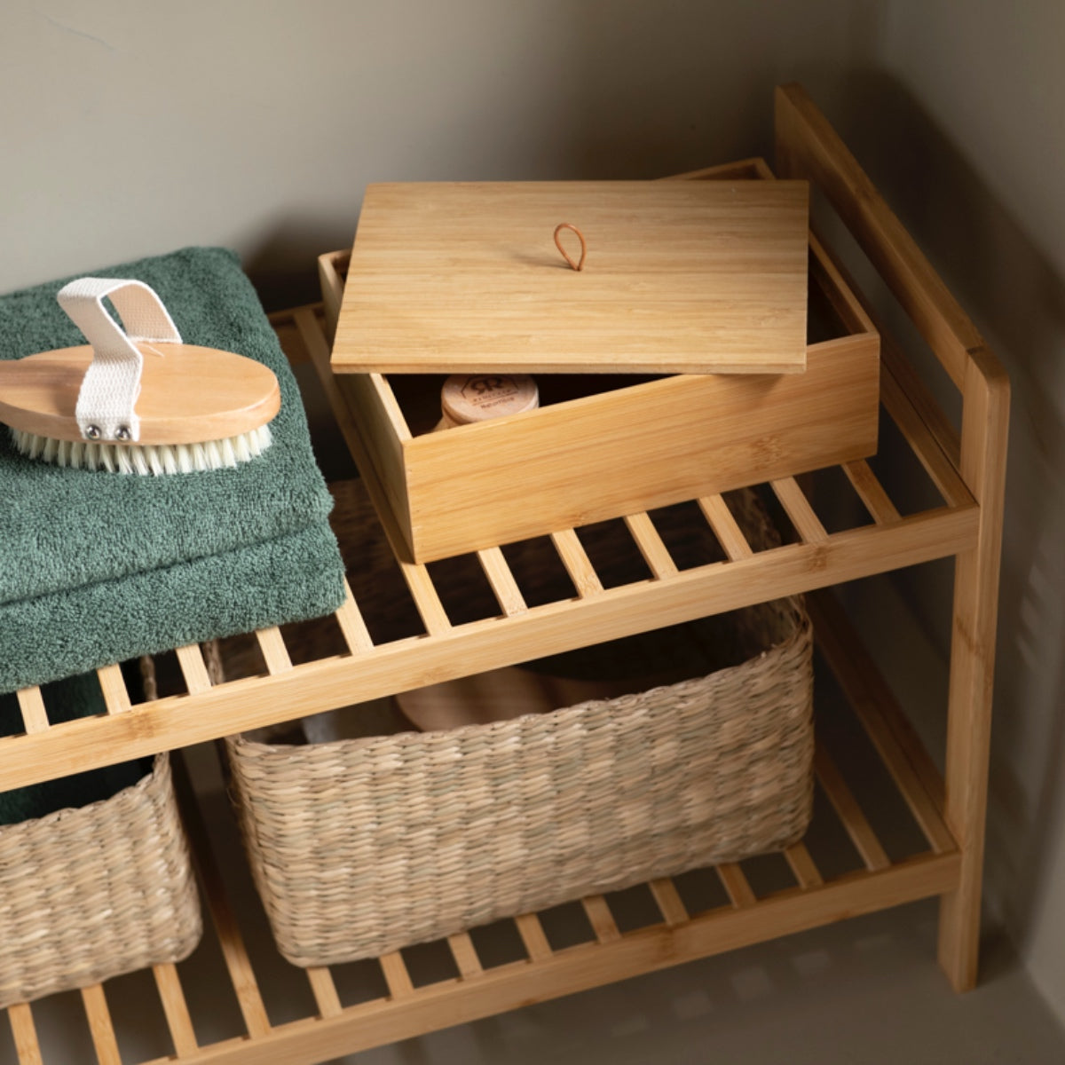 Andrea House Baño étagère chaussures bambou