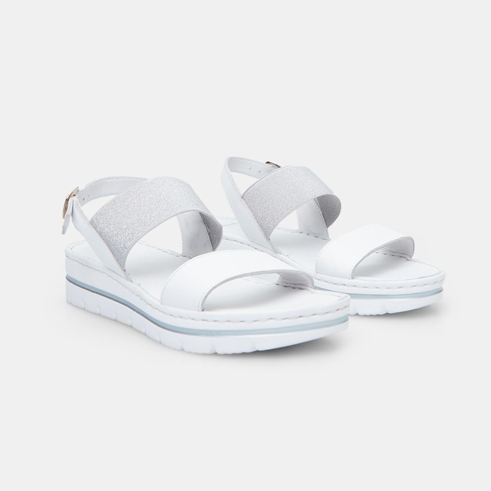 Bata Sandales cuir femme plateforme 3,5 cm