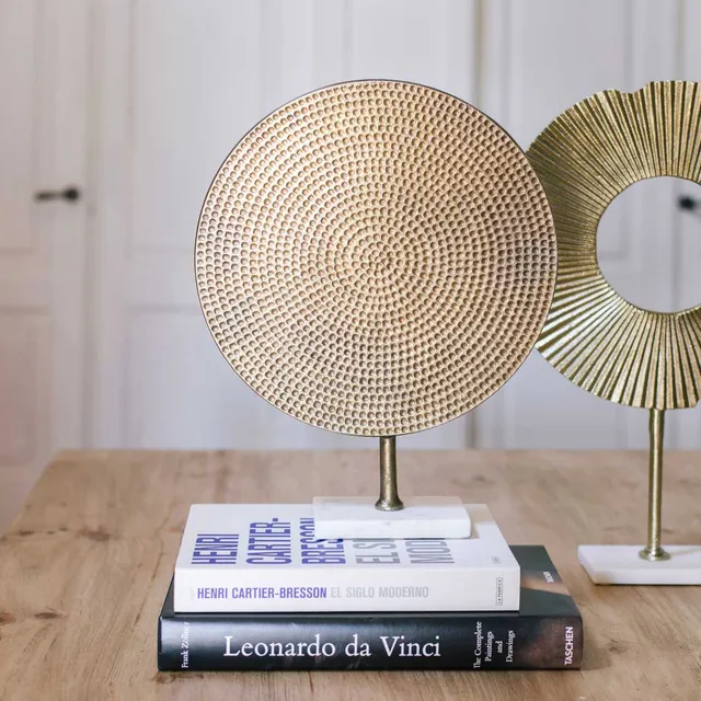 Andrea House Figure décorative métal doré 38 cm