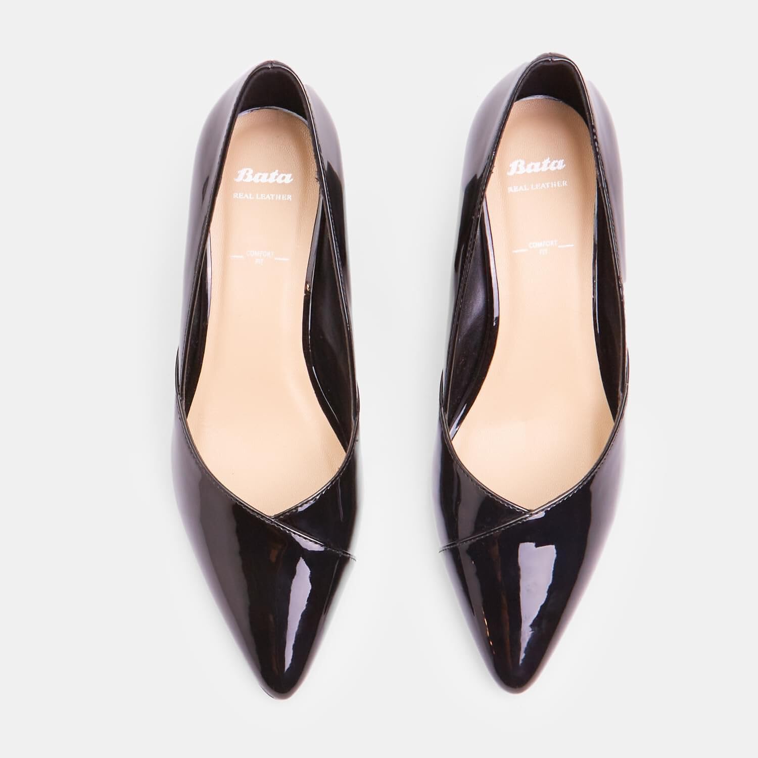 Bata Escarpins vernis femme à talons brillants