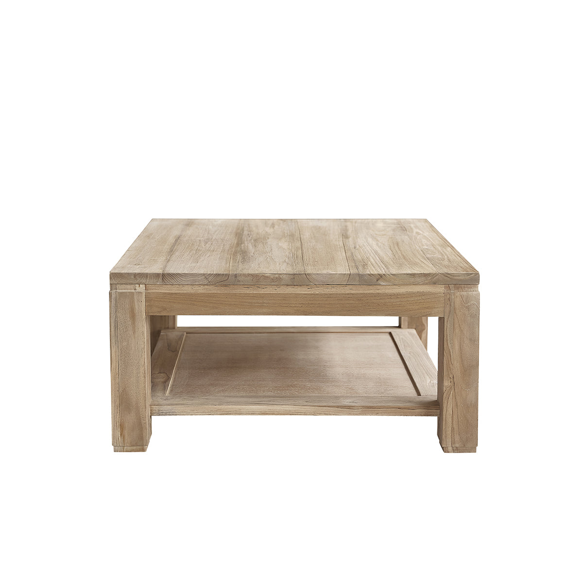 Berah Getah Boston table basse teck 80 cm carrée