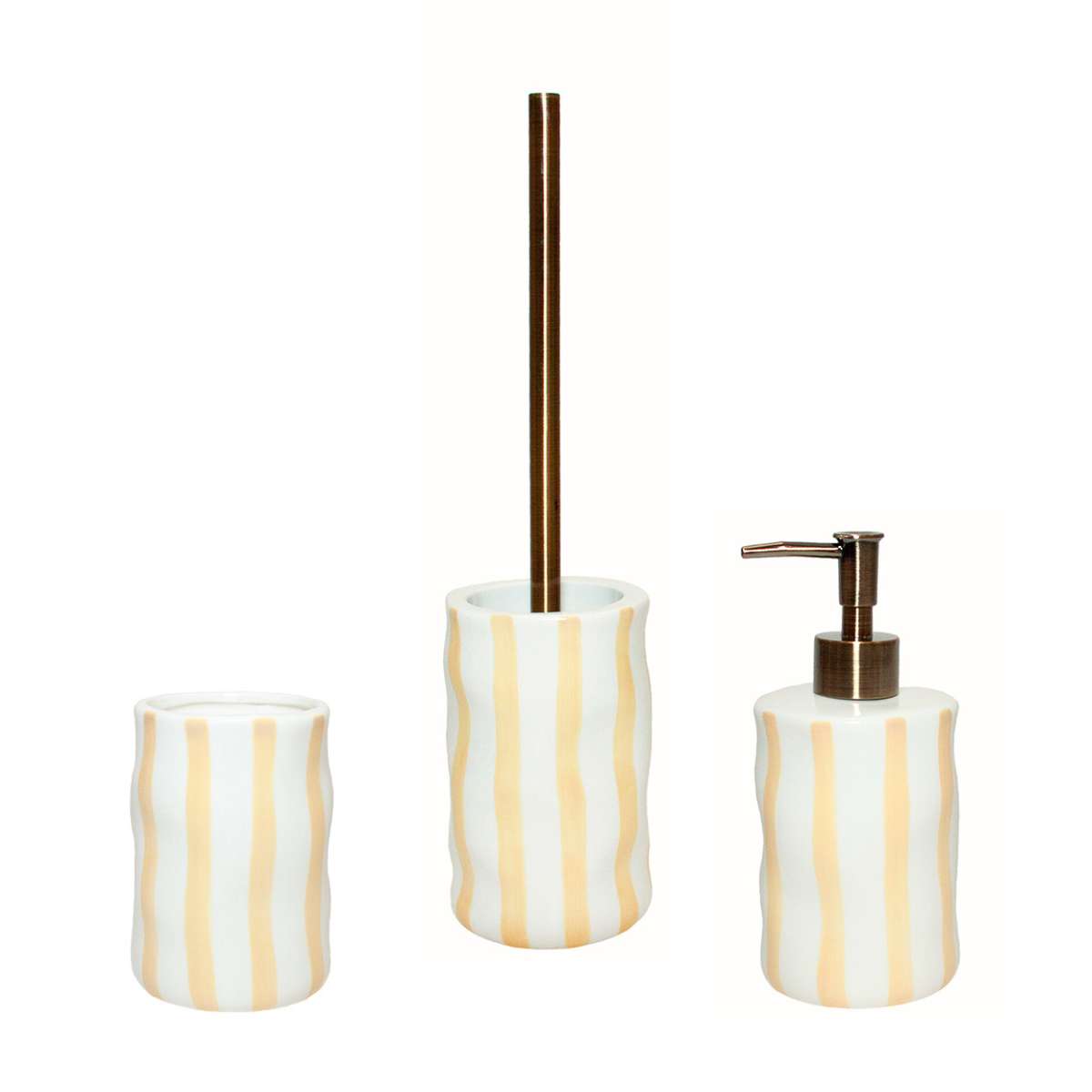 Andrea House Bari distributeur savon céramique blanc beige