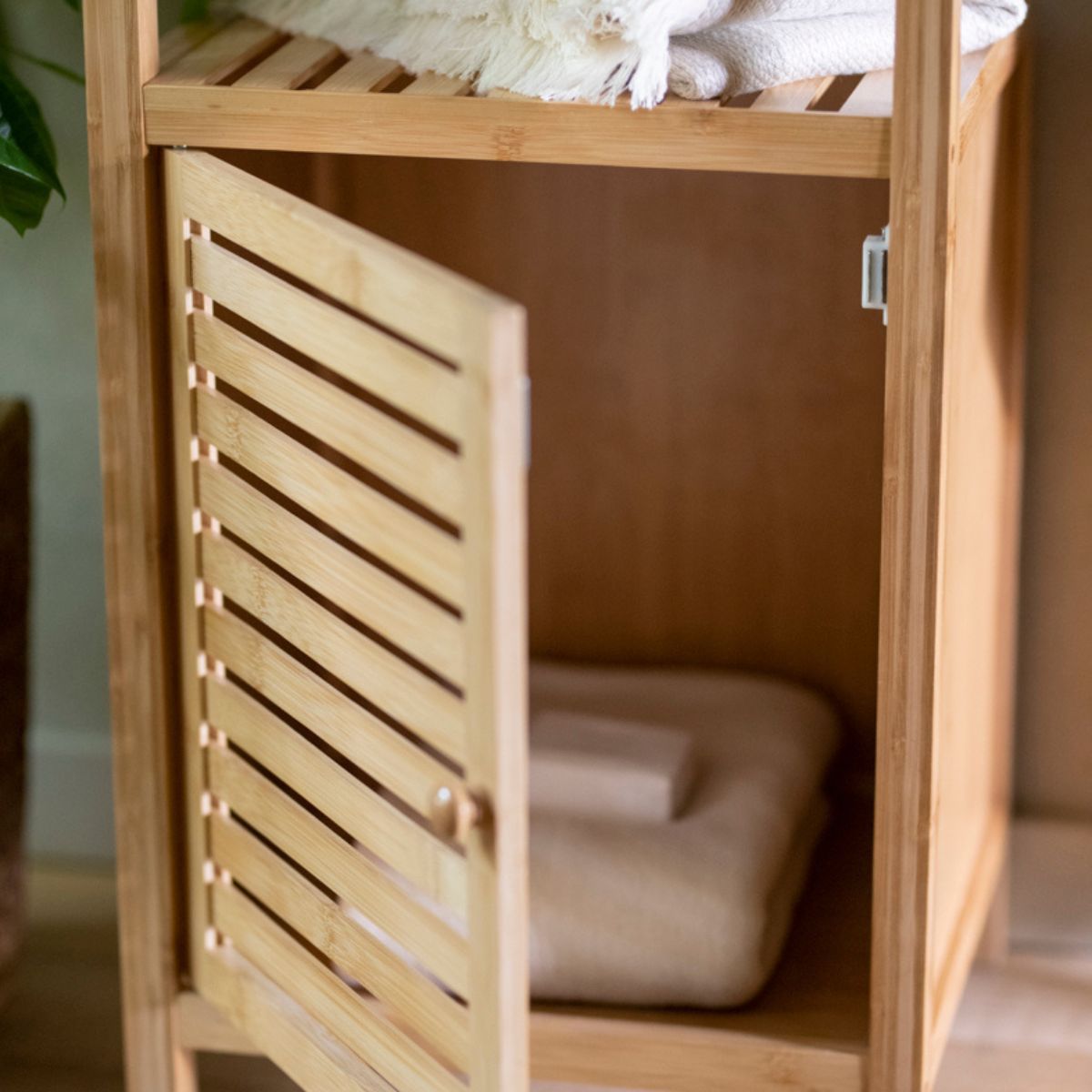 Andrea House armoire salle de bain bambou nordique 140 cm
