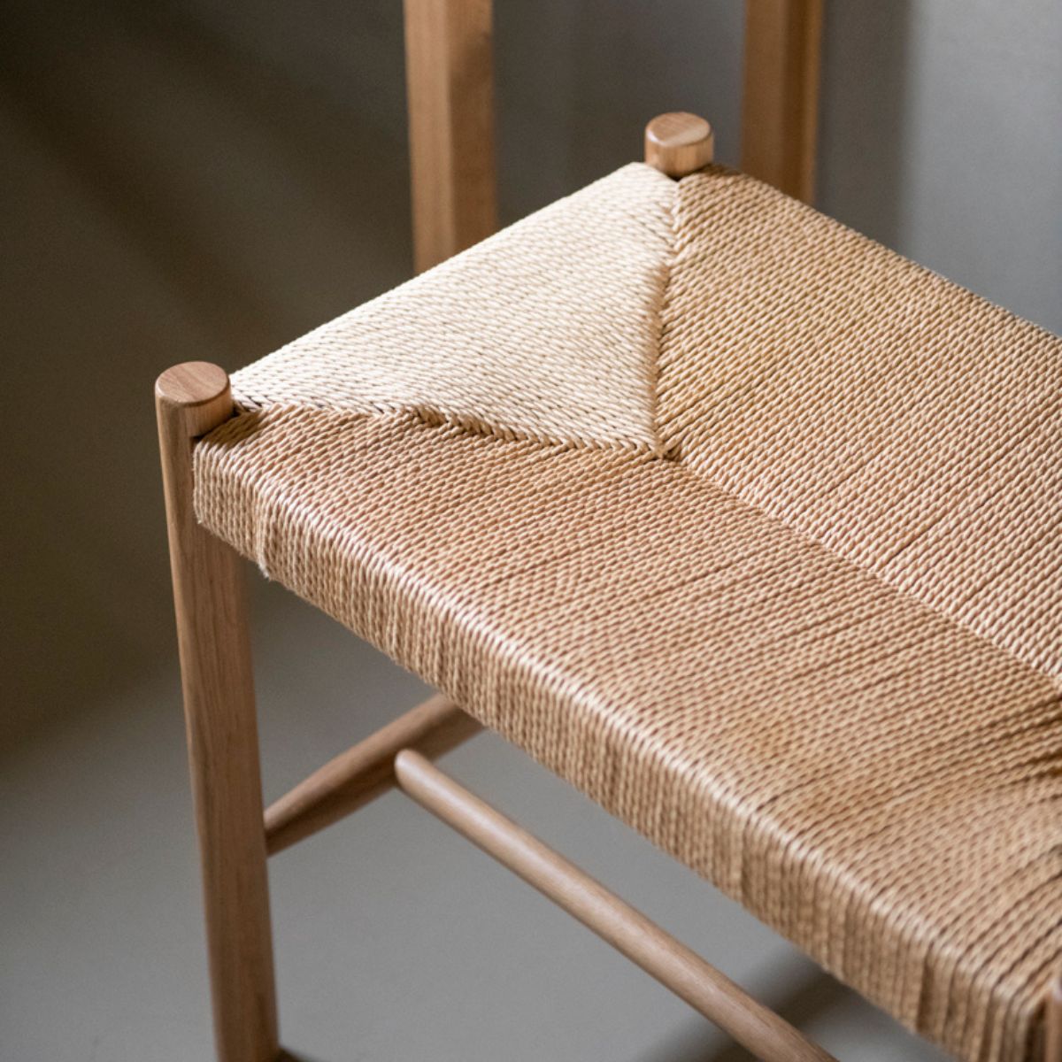 Andrea House tabouret bois chêne classique bain