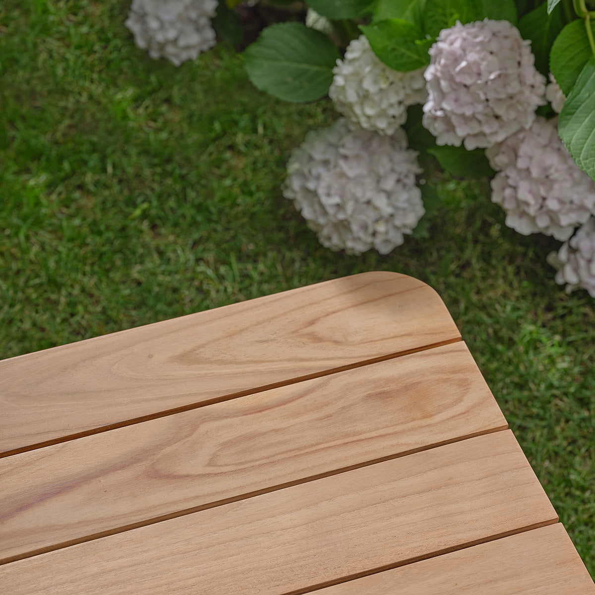 Berah Getah PIANA Table d’appoint jardin teck 50 cm