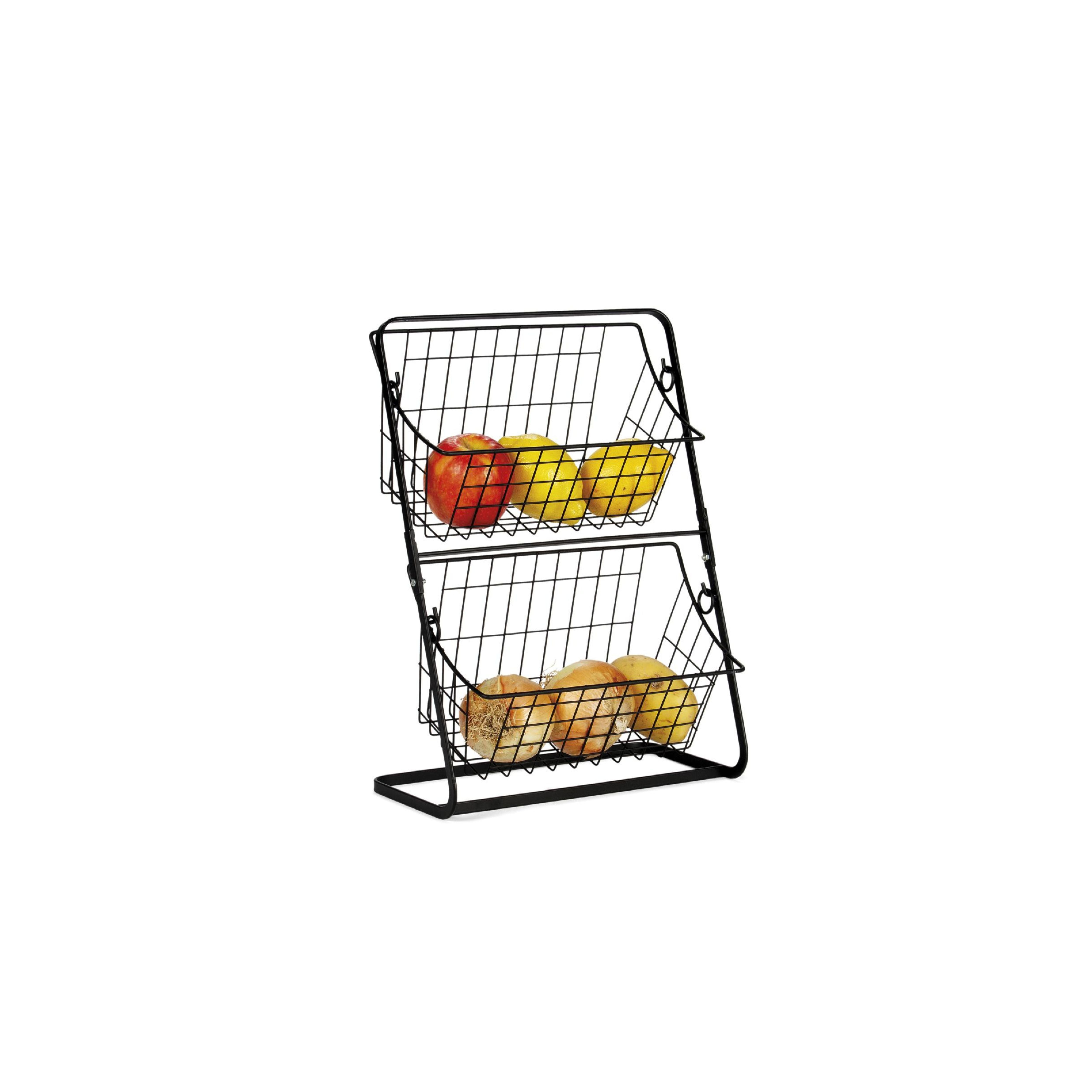Andrea House desserte cuisine métal noir range légumes
