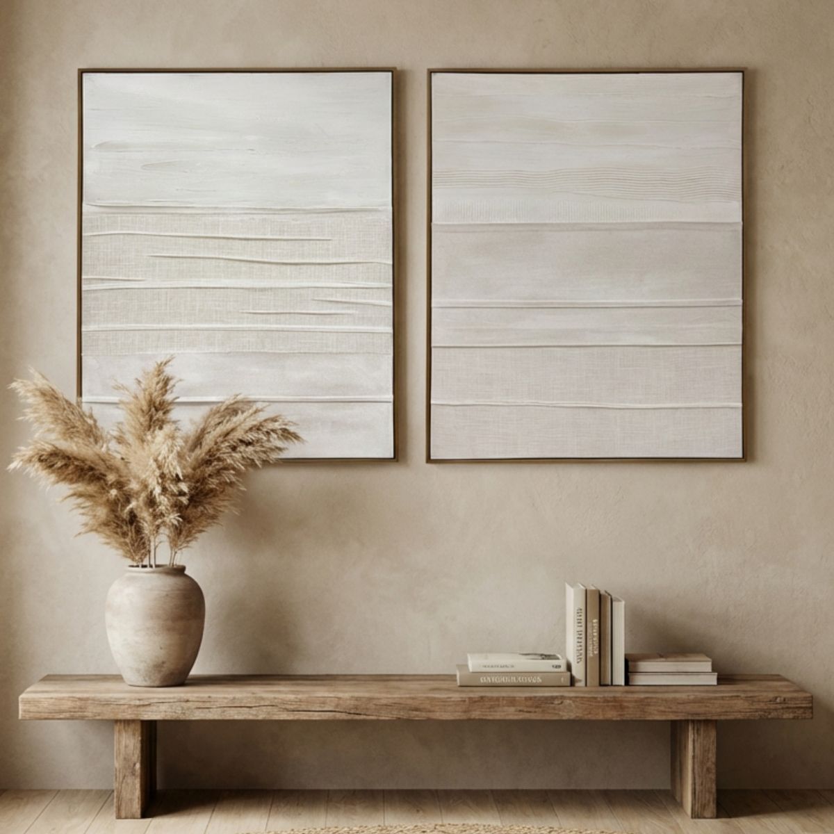 Andrea House Java tableau abstrait blanc 80x100 cm