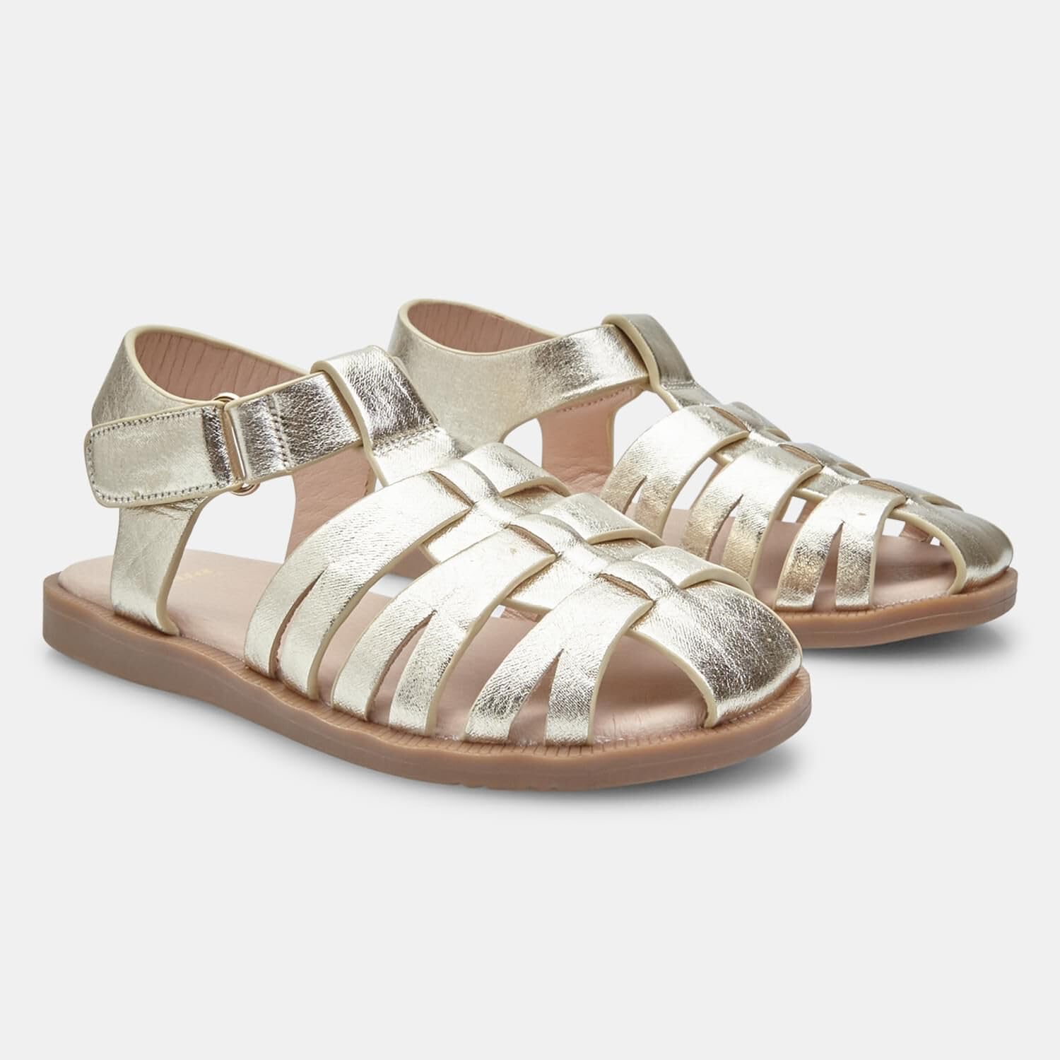 Bata Sandales fille légères argenté doré confort