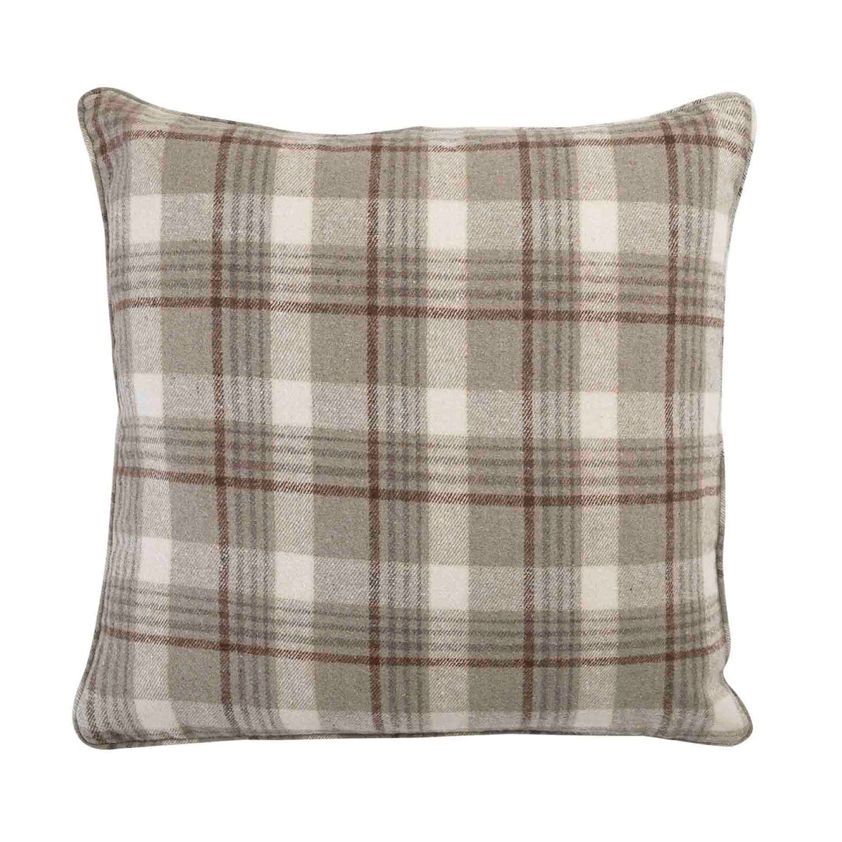 Andrea House Textile coussin carreaux gris Toulouse 50x50