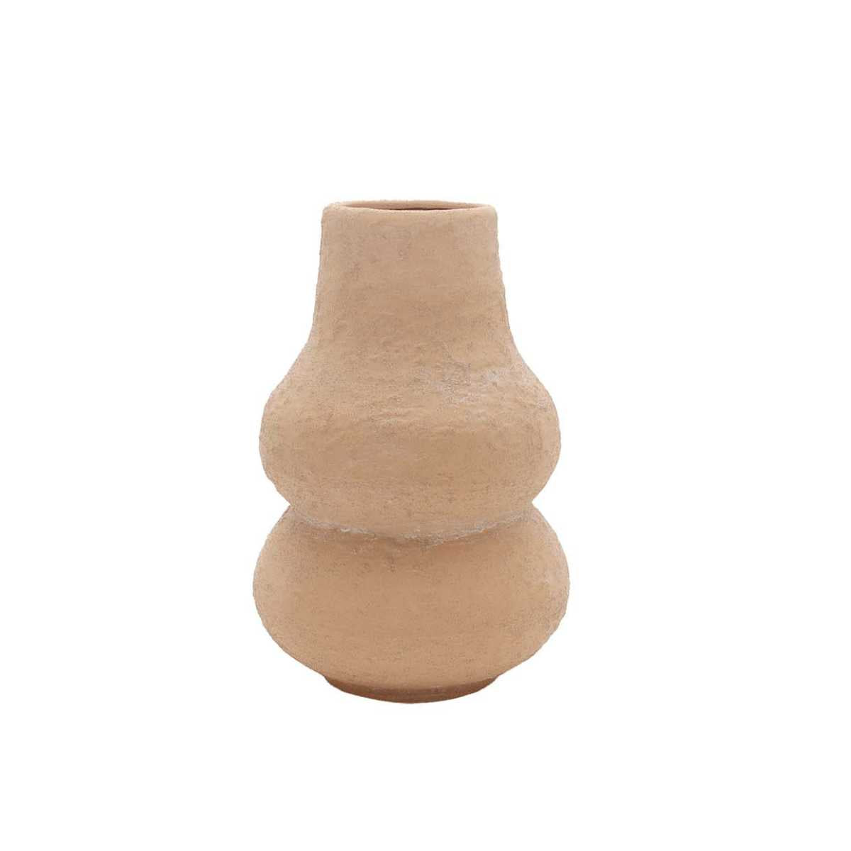 Andrea House Kaoma vase grès beige 35 cm