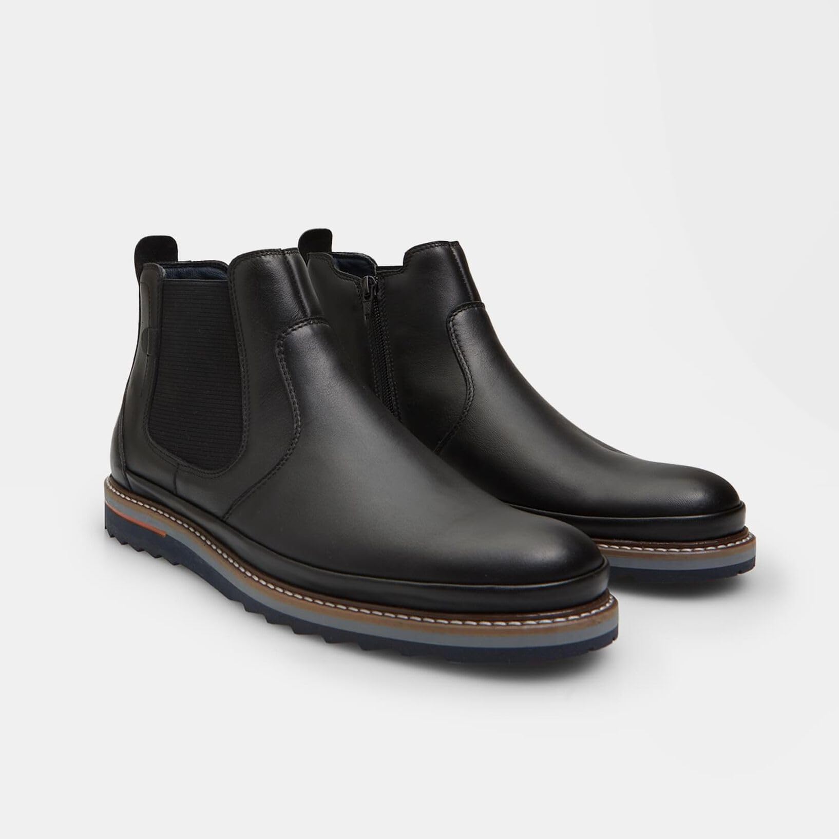 Bata Bottes Boots Homme Cuir 41 EU Zip Confort