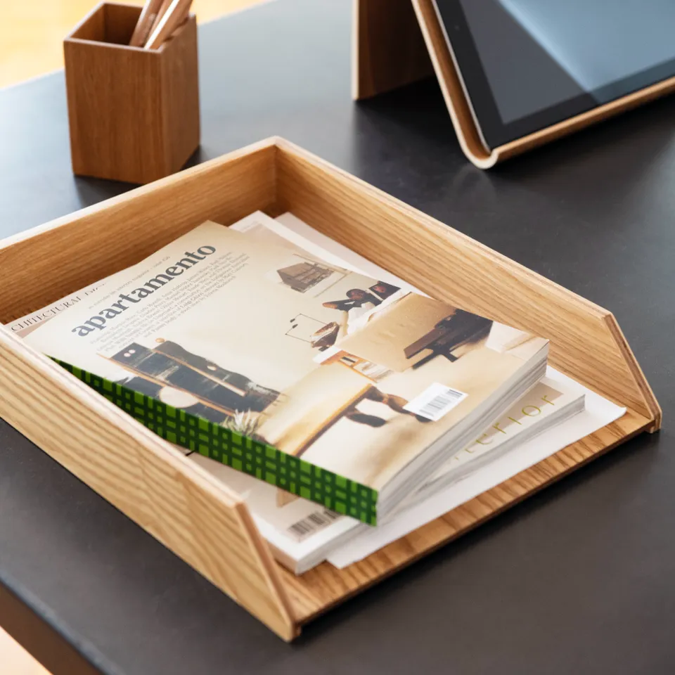 Andrea House Décoration plateau bureau bois naturel