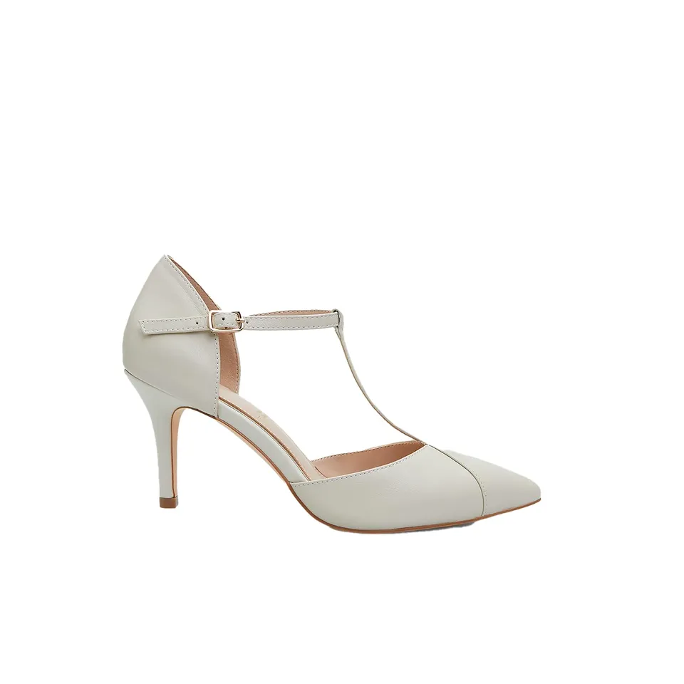 Bata Escarpins T-Bar cuir femme escarpins talon 8 cm
