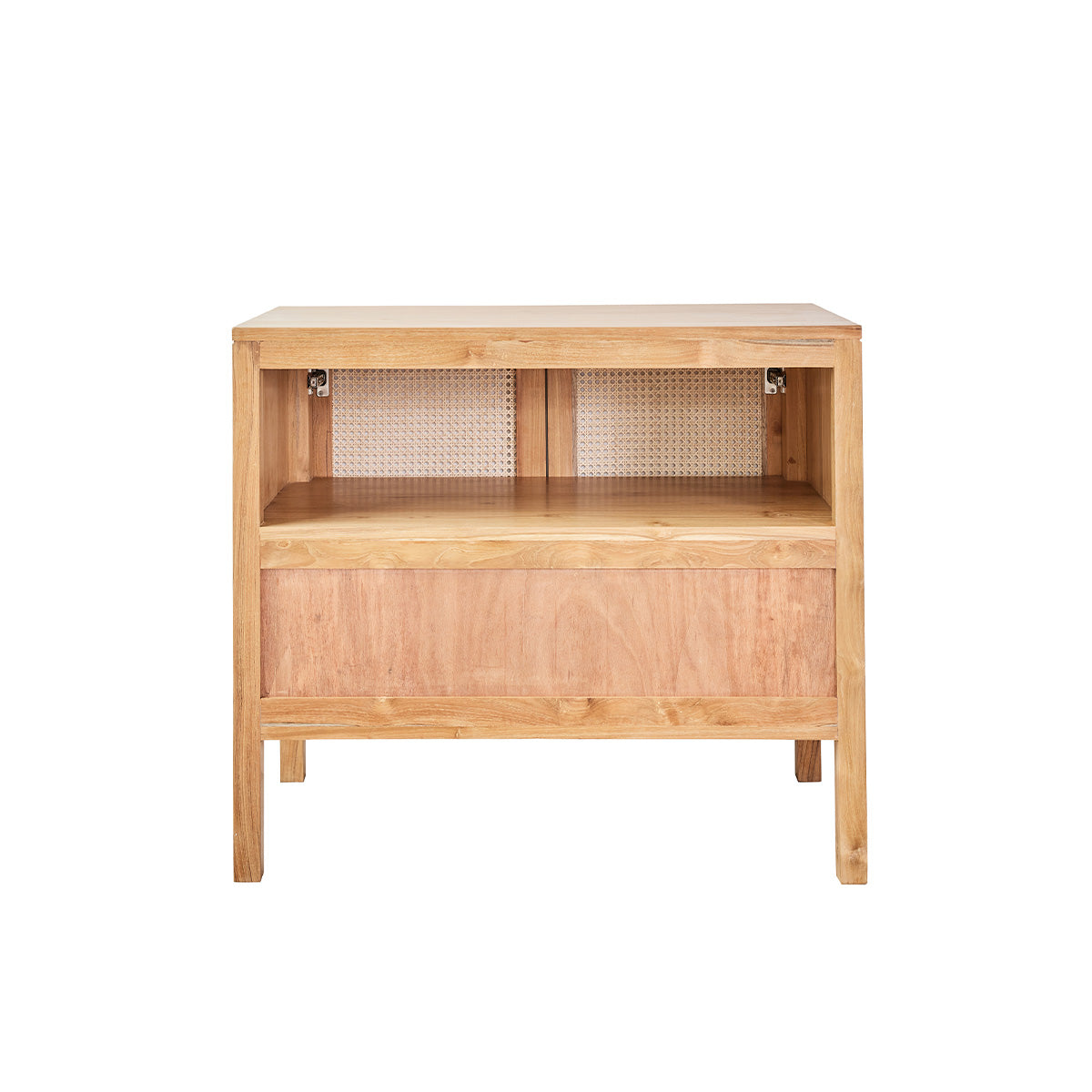 Berah Getah Eliott meuble sous-vasque teck 90 cm cannage