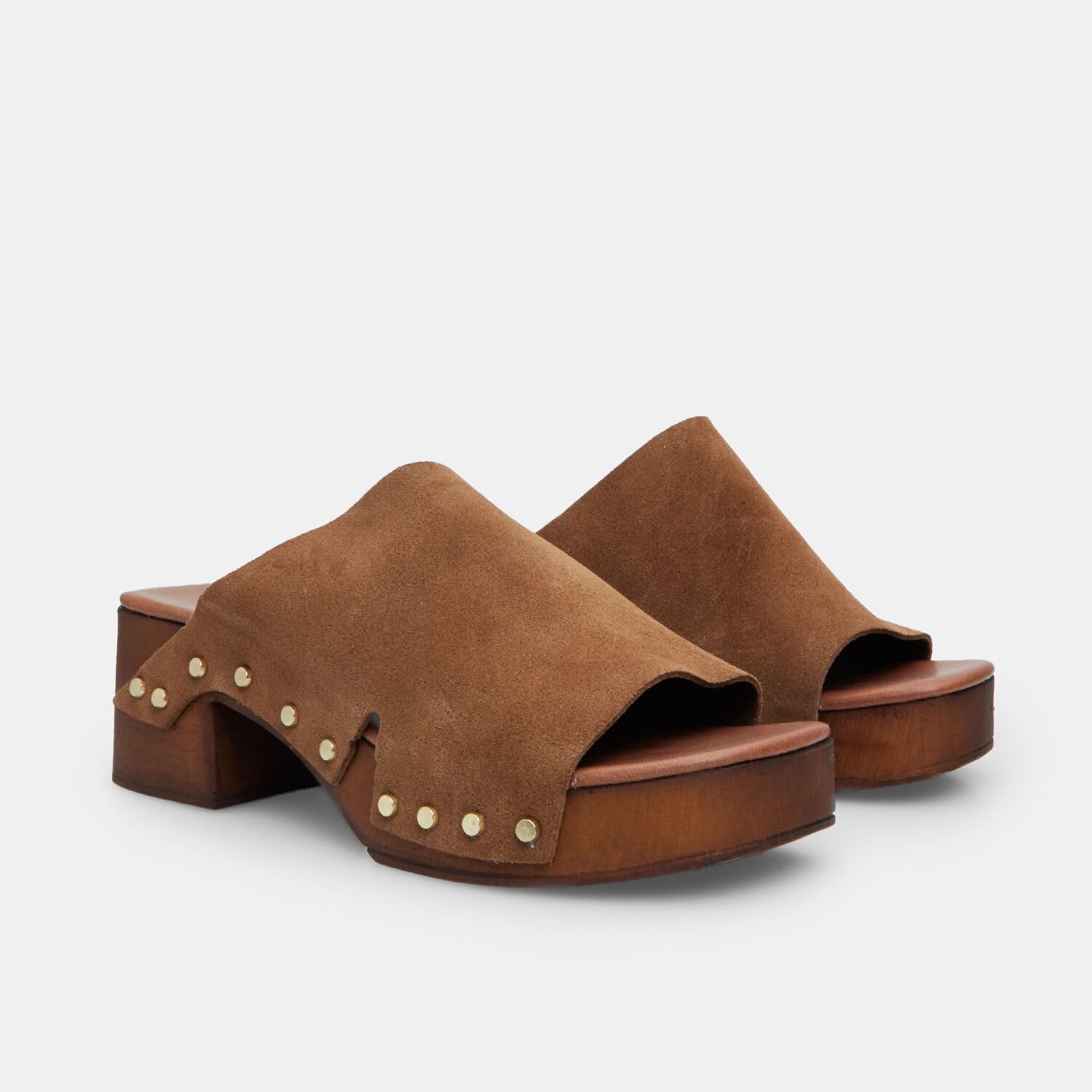 Bata Mules femme daim talon 6 cm plateforme