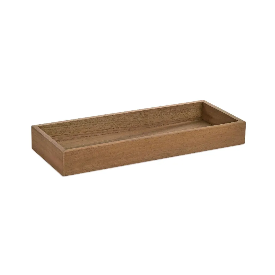 Andrea House plateau décoratif bois rectangulaire marron