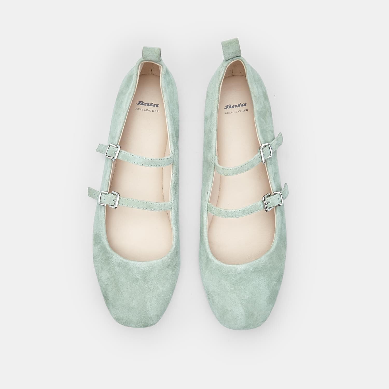 Bata Ballerines Double Bande ballerines femme daim 36 EU plates