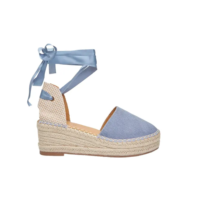 Bata espadrilles femme compensée 6 cm beige élégant