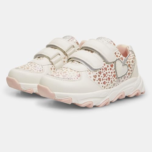 Bata Sneakers fille imprimé cœurs velcro