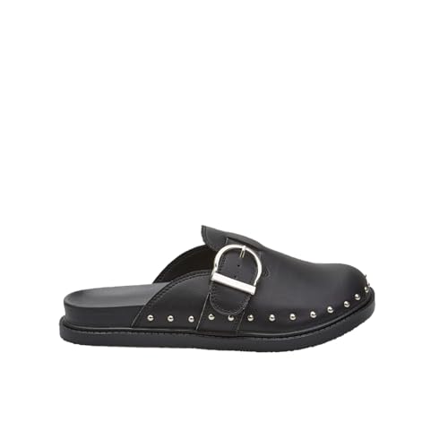 Bata Mocassins Femme Boucle Clous Noirs - Mocassins plats