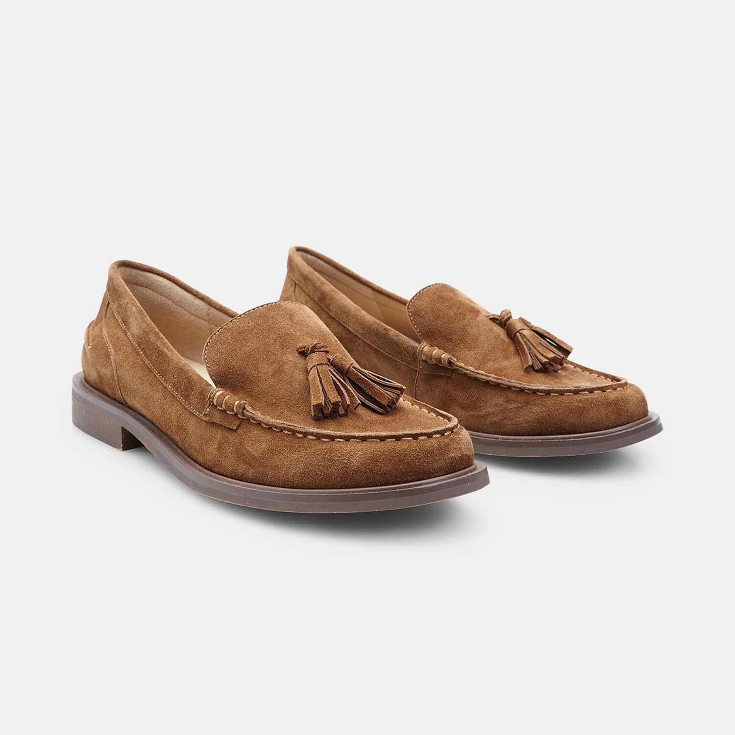 Bata Mocassins Femme Daim Pompons Élégants