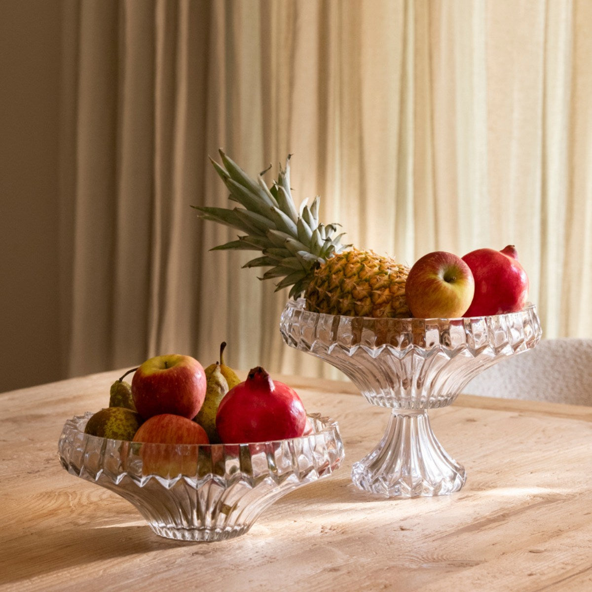 Andrea House coupe à fruits verre taillé décorative