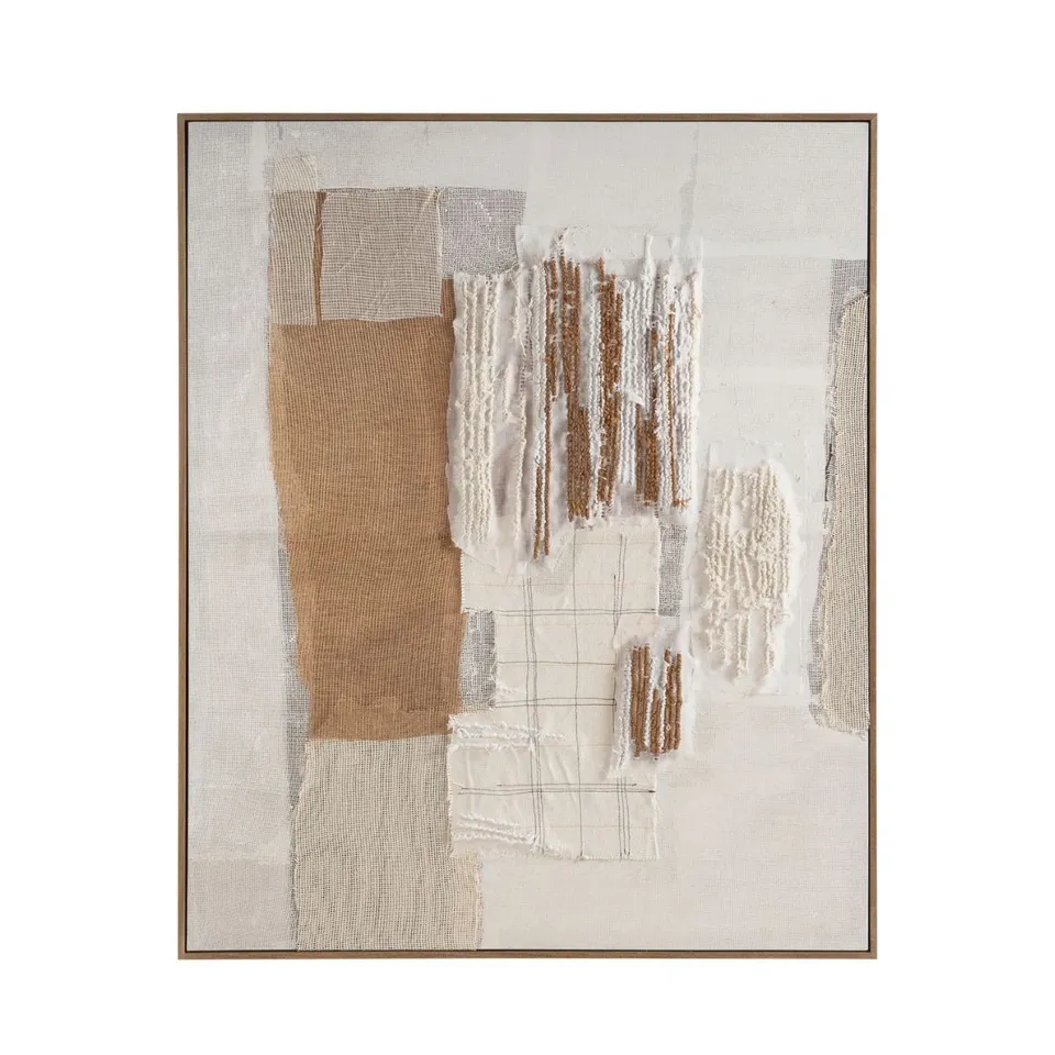 Andrea House Guayana tableau abstrait 80x100 cm beige