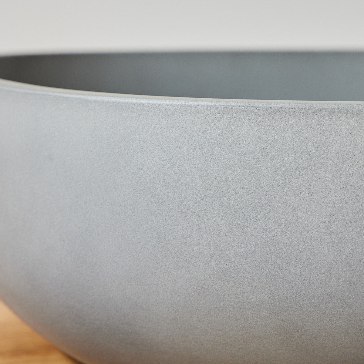 Berah Getah Lotus vasque béton gris ovale 50 cm à poser
