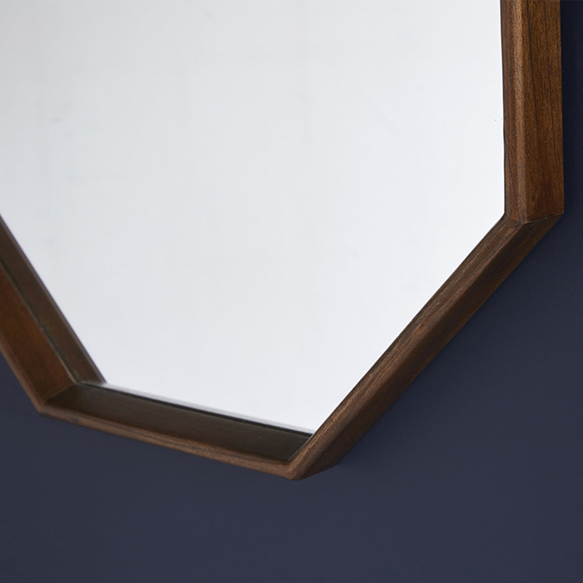 Berah Getah Vintage miroir octogonal 60 cm en mindi massif