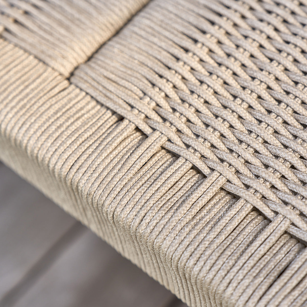 Berah Getah Jardin banc de jardin teck massif cordage beige