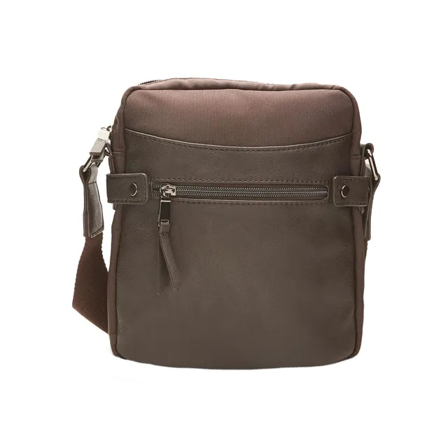 Bata Sacs sacoche homme tissu marron léger