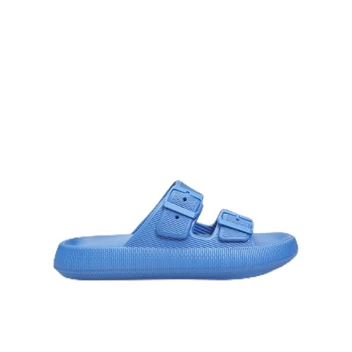 Bata Mules plates femme brides bleues