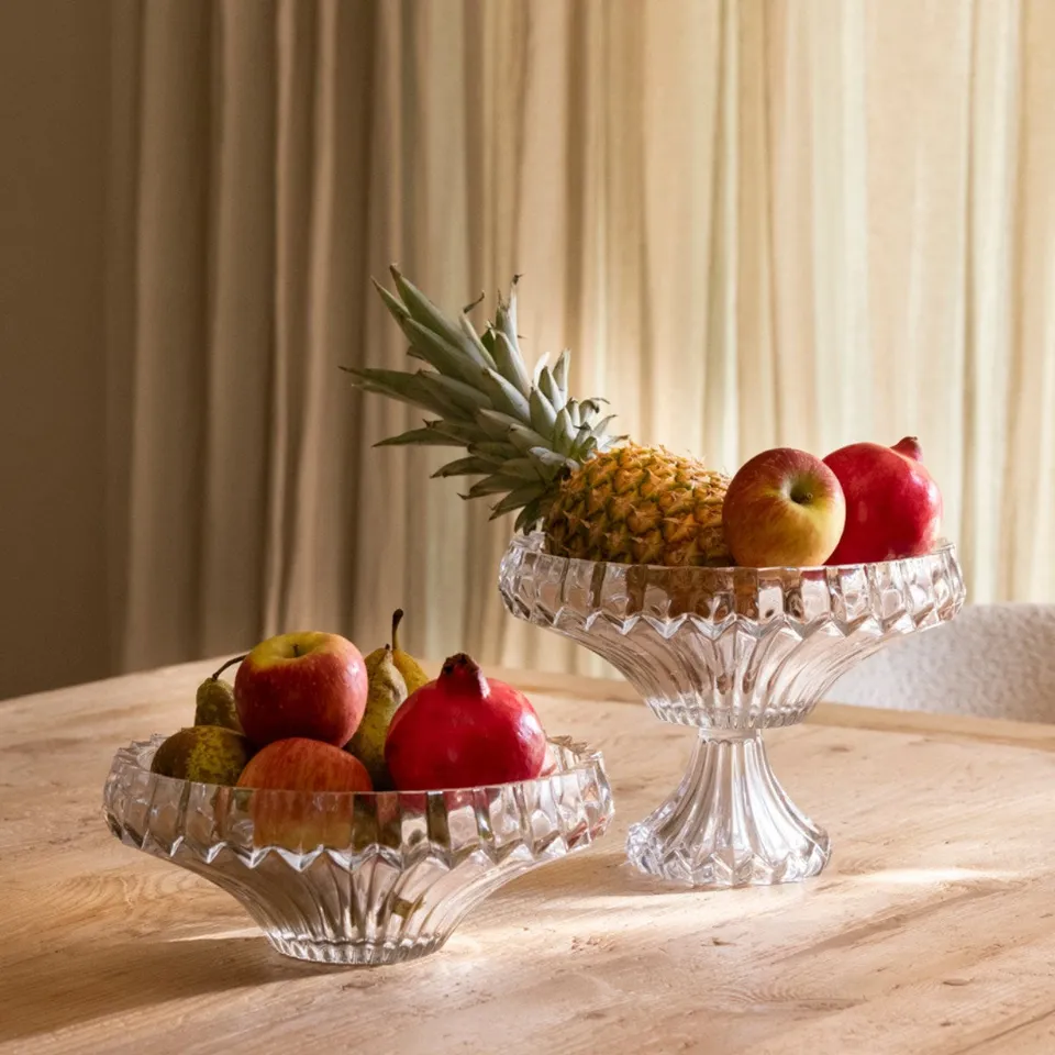 Andrea House Coupe fruits verre taillé classique