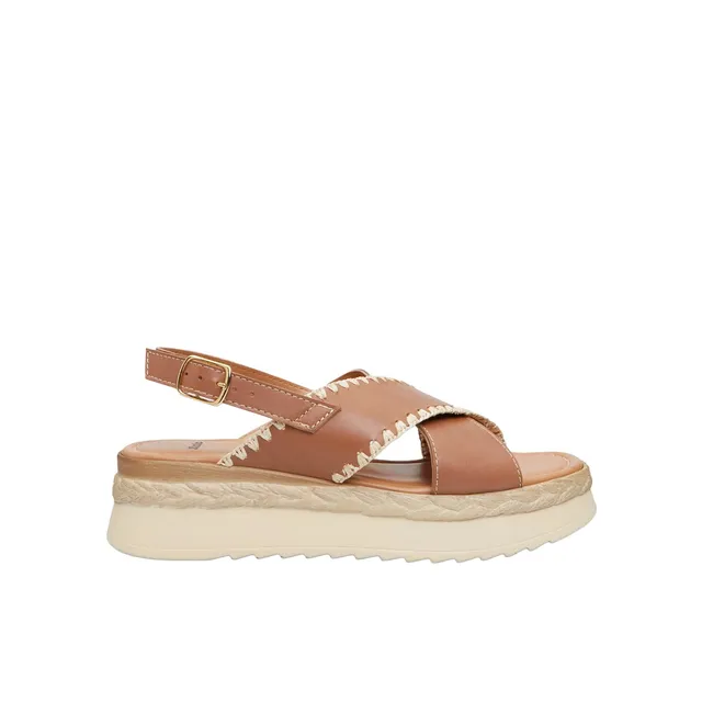 Bata Sandales femme cuir plateforme 3 cm confort