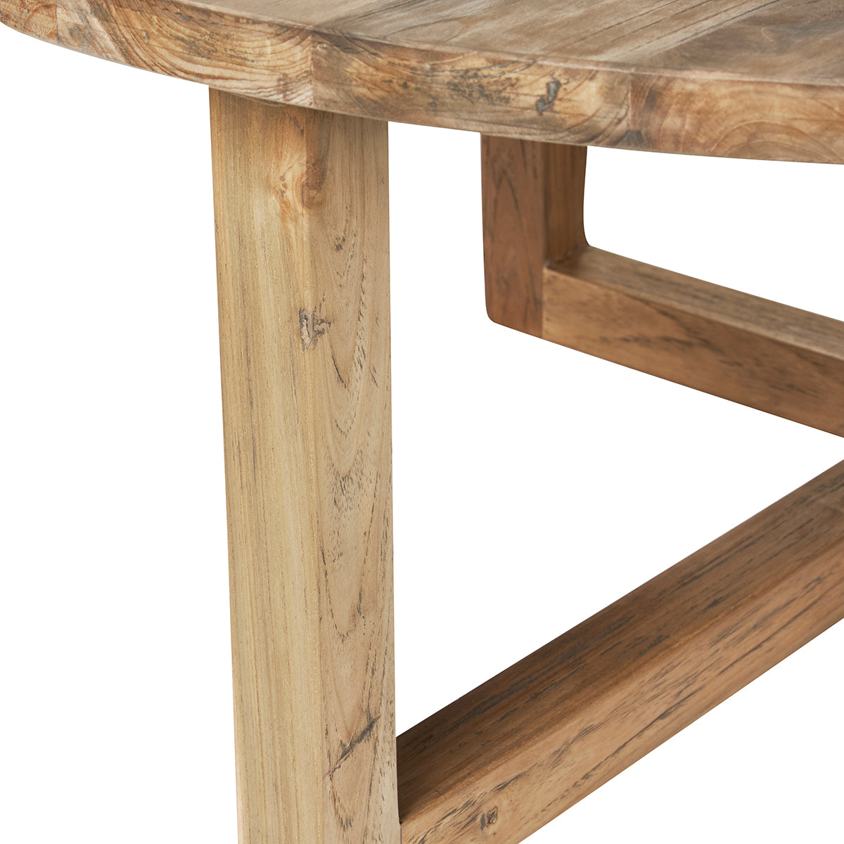 Berah Getah Cargo table basse teck recyclé Ø 100 cm
