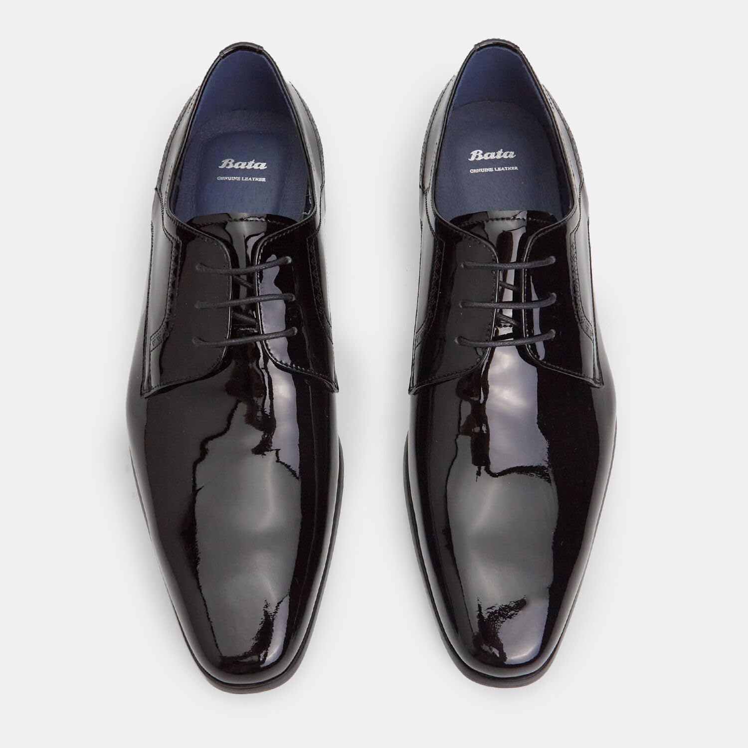 Bata Derby cuir brillant homme chaussures à lacets