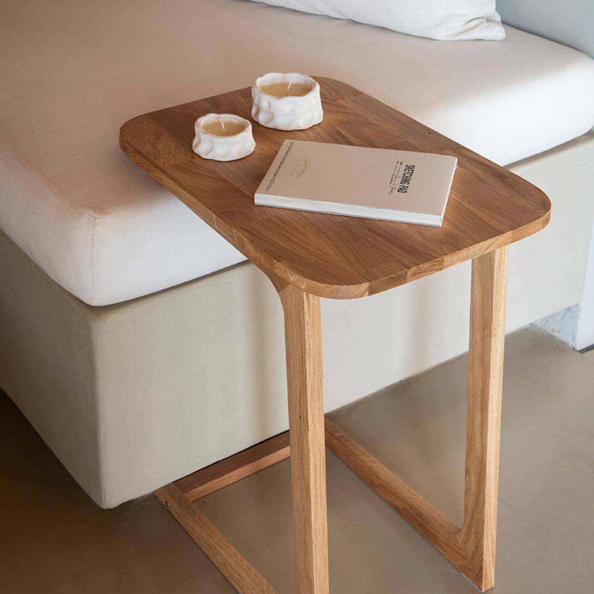 Andrea House Mueble table appoint chêne moderne canapé