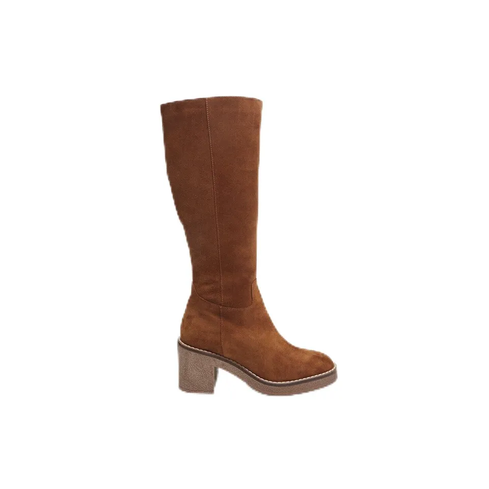 Bata Bottes Femme Cuir Velours Talon 8 cm