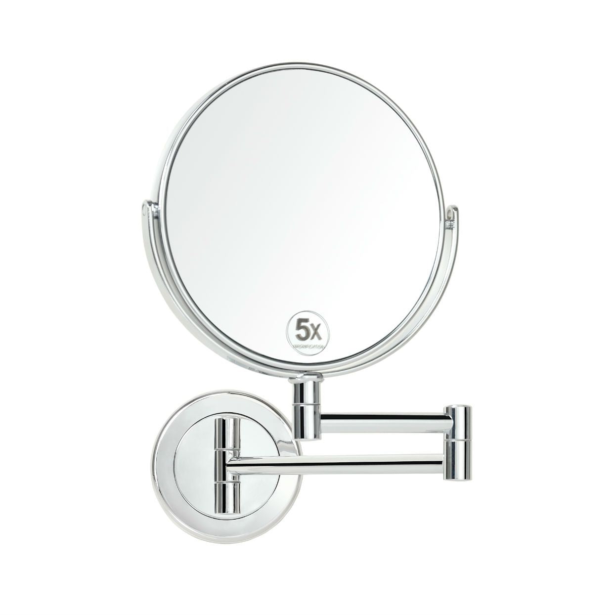 Andrea House Baño miroir grossissant métal argenté classique