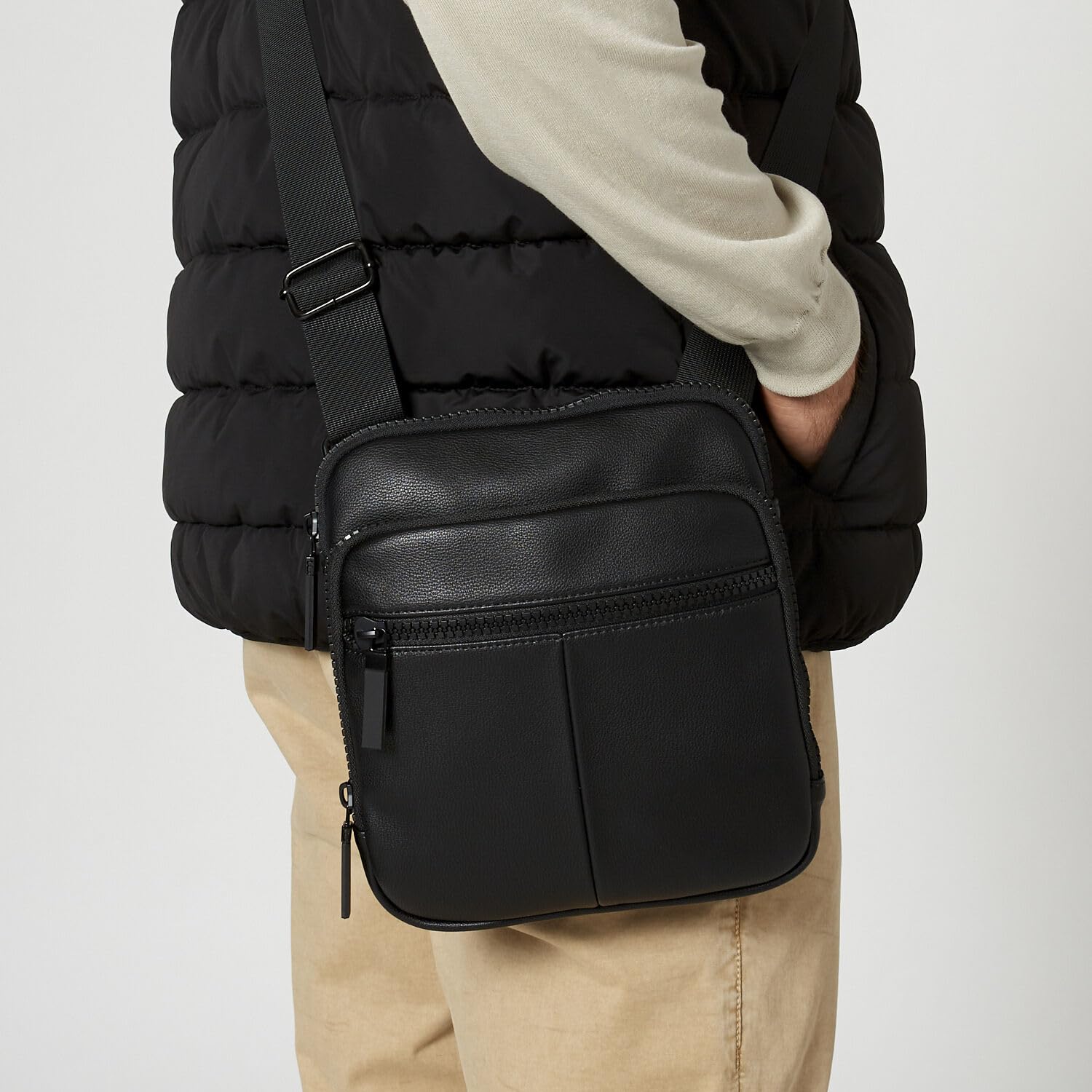 Bata Sac bandoulière femme triple zip