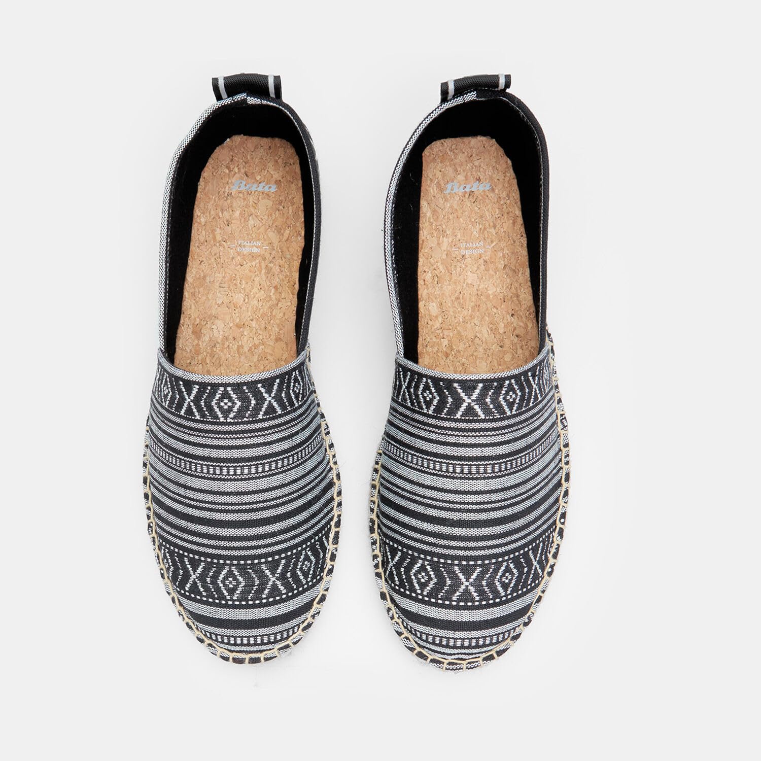 Bata Espadrilles Homme Toile Marron Motifs